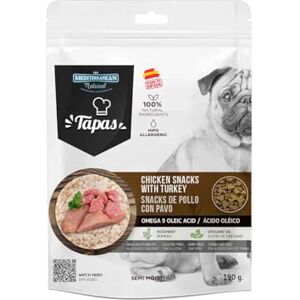 CT-TRONICS Tapas Mediterranean Natura Snacks pour chien 12 x 190 g (poulet et dinde) - Publicité