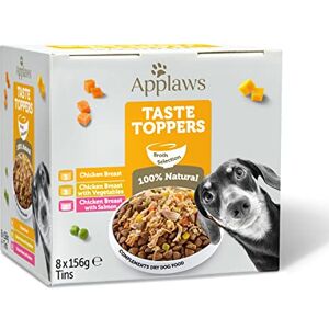 Applaws Complément Alimentaire Humide pour Chiens Naturel, variété de Poulet sans céréales en Sauce, 8 boîtes de 156 g - Publicité