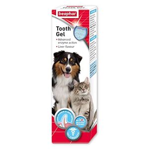 Beaphar Gel dentaire avancé à enzymes   Soin dentaire pour chiens et chats   Alternative sans brosse   Aide à prévenir la mauvaise haleine et lutter contre la plaque dentaire   Tube de 100 g - Publicité