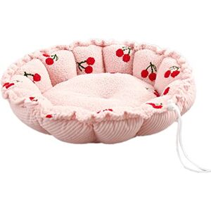 Cicilin Panier Chien Chat Lit pour Chat Doux et Confortable Rond Lits pour Chats Lit pour Chien Donut Lit pour Chat réglable Rose Size 55cm - Publicité