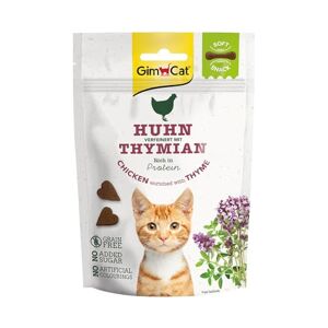 GimCat Soft Snacks Poulet au thym Friandise pour chats tendre et riche en protéines sans sucre ajouté 1 sachet (1 à 60 g) - Publicité