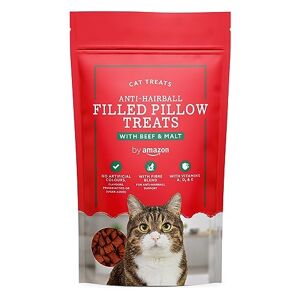 by Amazon Cat Treats Anti Hairball Pocket Pillows with Beef & Malt, 70g - Publicité