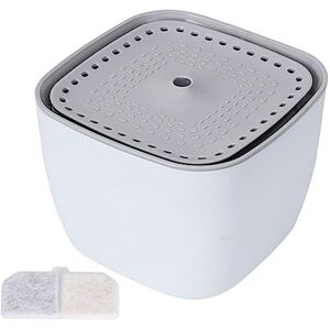 Zankie Fontaine À Eau pour Chat Fontaine À Eau Anti-sèche pour Compagnie 2,5 L   Fontaine À Eau Automatique pour Compagnie avec Fontaine À Pompe Silencieuse À Lumière LED Intelligente - Publicité