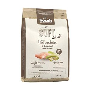 Bosch HPC SOFT Poulet et banane Croquettes semi-humides pour chiens adultes de toutes races Monoprotéines Sans céréales 1 x 2,5 kg - Publicité