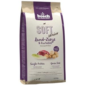 Bosch HPC SOFT Senior Chèvre & Pomme de terre Aliments semi-humides pour chiens âgés Chiens de toutes races sensibles sur le plan nutritionnel Monoprotéines Sans céréales 1 x 12,5 kg - Publicité