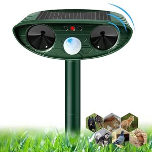 HEEGFF Répulsif Chat Ultrason, Répulsif Chat Exterieur, Répulsif pour Chats Solaire, répulsif à ultrasons avec Détecteur de Mouvement pour Jardin Cour Contre Les Chats Chiens Oiseaux Renards Rats - Publicité