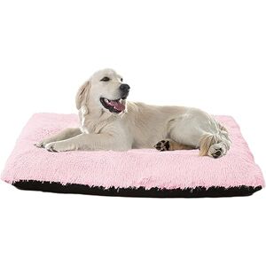 XIEMINLE Matelas de cage pour chien et chat de grande et moyenne taille, lavable, moelleux, anti-anxiété avec fond antidérapant, 70 x 50 x 8 cm, rose - Publicité