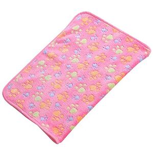 Brussels Couverture douce en velours Corail Imprimé pattes de chat Chien Chiot Couverture d'hiver Lit Coussin Chaud Couverture Lit pour Chien Chien de petite taille, moyenne taille, chat - Publicité