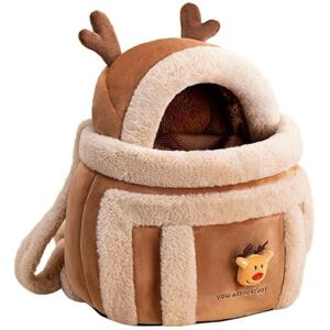 Greabuy Sac à dos pour petit animal de compagnie, sac à dos portable pour chat, voyage, cage d'hiver, peluche chaude pour chaton, chien, sac à dos avant pour chiens - Publicité