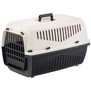 Ferplast Caisse de Transport Chat SKIPPER 2, Cage de Transport pour Chiens Petits et Chats max 8 Kg, Boite Transport, Voyage Animaux domestiques, 55x36xh33 cm, en Plastique avec Poignée Pliante, Beige - Publicité