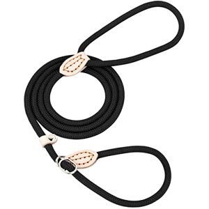 KYSUN 1.4 m Laisse de Chien en Nylon, Noir Corde Laisse Chien, Laisse Chien Corde, Laisse Dressage Chien, Laisse Coulissante, Laisse Lasso pour Chien, Collier Laisse Chien pour Petits et Moyens Chiens - Publicité