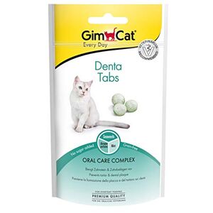 GimCat Denta Tabs – Snack fonctionnel pour chats, soutient les soins dentaires – Lot de 1 (1 x 40 g) - Publicité