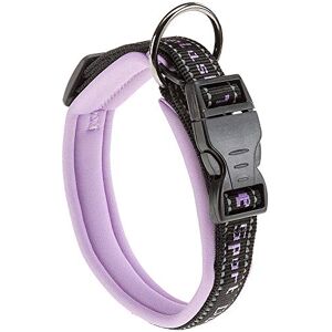 Ferplast Collier Chien Sport Dog, Collier pour Chien de Taille Grande, Rembourrage Doux, Coutures réfléchissantes, Étiquette pour Le nom de l'animal, Reglable, Taille: 2,5 cm (55-65 cm), Violette - Publicité