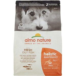 almo nature Holistic Maintenance Nourriture sèche pour Chien avec Poisson Blanc Frais et Riz, Taille XS/S, Sac de 2 kg - Publicité