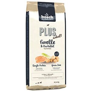 Bosch HPC PLUS Truite et pomme de terre Croquettes pour chiens adultes de toutes races Monoprotéines Sans céréales 1 x 12,5 kg - Publicité