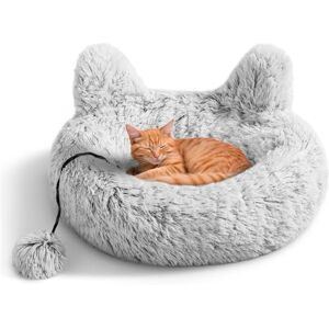 Navaris Lit pour Chat Panier pour Chat 50x50x16cm avec Jouet et Coussin intérieur Amovible Lavable Niche Chat Interieur Panier Rond Petit Chien - Publicité