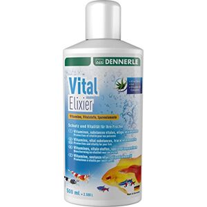 Dennerle Vital Elixir 500 ML conditionneur d'eau avec des vitamines importantes, des substances vitales et des Oligo-éléments, Protection et vitalité pour Les Poissons - Publicité