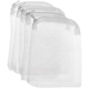 JTQYFI Lot de 5 sacs filtrants pour aquarium Sacs en maille biochimique avec poissons réutilisables Différentes tailles Chauffage d'aquarium Thermomètre Gravier Sable - Publicité