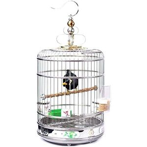 Lavendre Cage à Oiseaux Cage à perroquets de Voyage, Cadeau pour Les Amoureux des Oiseaux Cage à Oiseaux élégante en Acier Inoxydable Peint Cage à Oiseaux (Multicolore) - Publicité