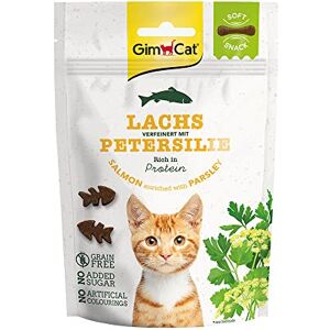 GimCat Soft Snacks Saumon au persil Friandise pour chats tendre et riche en protéines sans sucre ajouté 1 sachet (1 à 60 g) - Publicité