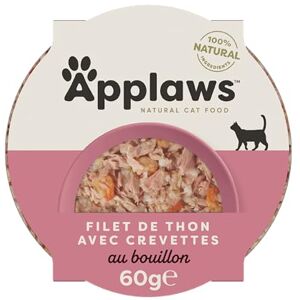 Applaws Pâtée pour chat Filet de thon avec crevettes 10 x 60 g - Publicité