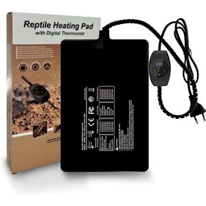 FIPASEN Tapis Chauffant Reptile avec Thermostat, Coussin Chauffant Terrarium Réglable pour Reptiles Tortue Serpents Lézard Gecko Bernard-l'ermite Grenouille Araignée Boîte à Plantes (23W: 20x30CM) - Publicité