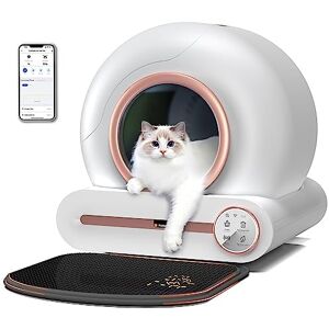 IVYQXG (2023) Bac à litière automatique extra large avec détecteur de mouvement intelligent pour plusieurs chats avec tapis de litière pour chat - Publicité