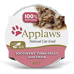 Applaws Natural Cat Food Filet de thon avec crabe pour chat (10X60g) - Publicité