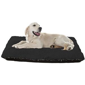 XIEMINLE Matelas de cage pour chien et chat de grande et moyenne taille, lavable, moelleux, anti-anxiété avec fond antidérapant, 70 x 50 x 8 cm, noir - Publicité