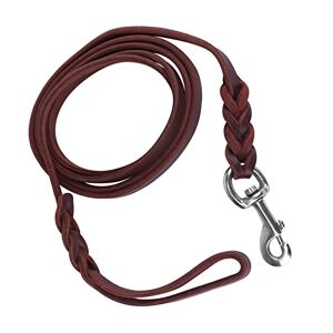 Hosie Laisse de Chien en Cuir Durable Chien Marche Corde 3 Types Laisse de Chien Laisse de Dressage de Chien tressé Conception Laisse de Dressage pour (Le matériau Mesure 2 mètres de Long et la) - Publicité