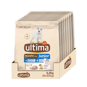 ultima Nourriture pour Petits Chiens Mini Junior au Poulet, Lot de 8 x 800 g, Total : 6,4 kg - Publicité