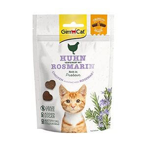 GimCat Crunchy Snacks Poulet au romarin Friandise pour chats croustillante et riche en protéines sans sucre ajouté 1 sachet (1 à 50 g) - Publicité