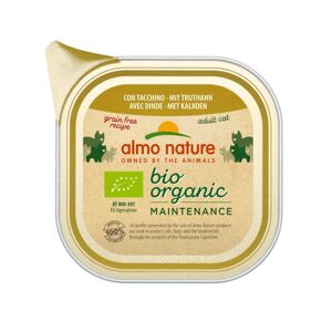 almo nature Bio Organic avec Dinde- Nourriture Humide pour Chat Adulte: 19 barquettes de 85g - Publicité