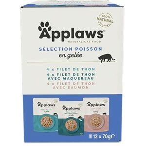 Applaws Natural Wet Cat Tuna Fish Selection in Jelly Pack Contains 12 x 70g Pouches - Publicité