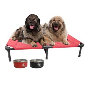 Lucky Dog Transat pour Chiens Confortable, Résistant et Lavable Format ergonomique durable -Taille XL Rouge 117cm x 74cm x 19cm - Publicité