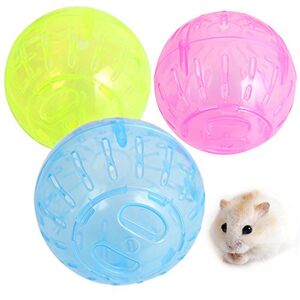 DingLong Home Balle Hamster, 10cm Boule Gym pour Hamsters et Souris en Plastique, Mini Ballon Nouvelle Exercice Sain Sûr Ballon Courant Petits Animaux Jouet Nouer pour Hamster Rat Gerbille, Couleur Aléatoire. Publicité