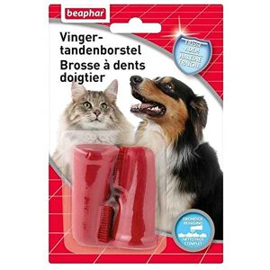 Beaphar – 2 Brosse à dents doigtier pour chien et chat – Douce et souple – Pratique et facile à utiliser – Nettoyage complet, précis et efficace – N'abîme pas les gencives - Publicité