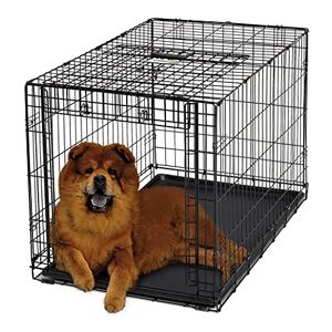 MidWest Homes for Pets Modèle 1936 Cage Ovation pliante pour chien, taille moyenne à une porte en métal de 91,44 cm, race de chien de taille intermédiaire, noir - Publicité