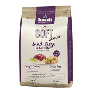 Bosch HPC SOFT Senior Chèvre & Pomme de terre Aliments semi-humides pour chiens âgés Chiens de toutes races sensibles sur le plan nutritionnel Monoprotéines Sans céréales 1 x 2,5 kg - Publicité