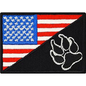 EXPRESS-STICKEREI Écusson avec broderie Drapeau K9 USA Police Hund   Écusson K9 Police dog à coudre/à repasser   Insigne de patte de chien Application pour laisse/harnais   70x50mm - Publicité