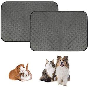 JWShang Lot de 2 revêtements en molleton pour cage de cochon d'Inde, chien, chat Tapis absorbeur d’urine lavable Imperméable Réutilisable Ultra-absorbant 50 x 70 cm Taille M - Publicité