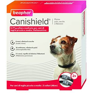 Beaphar Canishield Lot de 2 colliers antiparasitaires Small/Medium 48 cm pour chiens Anti-puces et anti-tiques - Publicité