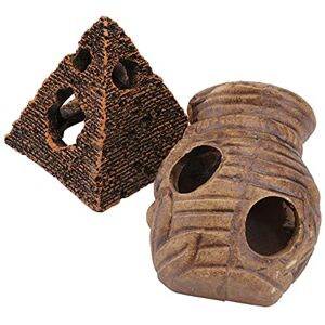 UKCOCO Accessoires D'aquarium Décor Aquarium Décorations- Poissons Crevettes Masquage Cave Ornements Aquarium Paysage Fournitures pour Fish Tank 2Pcs Ornement D'aquarium - Publicité