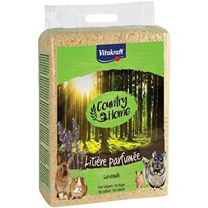 Vitakraft Country Home Litière Absorbante Biodégradable Parfum Lavande à Base de Bois Tendre Non Traité pour Rongeurs Neutralise les Odeurs 900g - Publicité