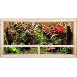 ECOZONE Terrarium en bois avec ventilation latérale 100 x 60 x 60 cm – Terrarium en bois en panneaux OSB – Terrarium pour animaux exotiques tels que serpents, reptiles et amphibiens - Publicité