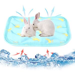 Hileyu 2Pcs Petits Animaux Matelas Refroidissant Lit Lapin Hamster Cooling Pad Summer Ice Silk Sleeping Bed for Small Pet Puppy Guinea Pigs Hamster Rabbits Hamsters Cat (Banane) - Publicité