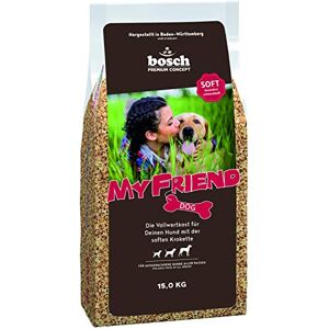 Bosch My Friend Soft Croquettes pour chiens adultes de toutes races Aliment complet avec croquettes molles 15 kg - Publicité