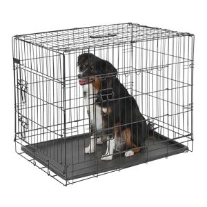 Kerbl Pet Kerbl Cage de Transport avec 2 Portes pour Chien Noir 76 x 54 x 64 cm - Publicité