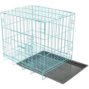 UKCOCO Maison de Cage pour Animaux de Compagnie caisses Pliantes pour Chiens Caisse de Voyage de Cage Chat Cage pour Chat Automobile Voiture Cage pour Cage Pliante Petit Métal - Publicité