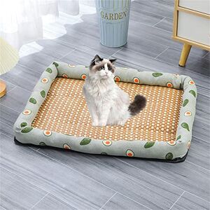 Lukery Tapis de Refroidissement pour Animaux de Compagnie, Confortable Respirant Tapis Rafraichissant pour Chien Chat Durable Pet Mat pour Rester au Frais Cet Été (50x40cm,Avocat) - Publicité